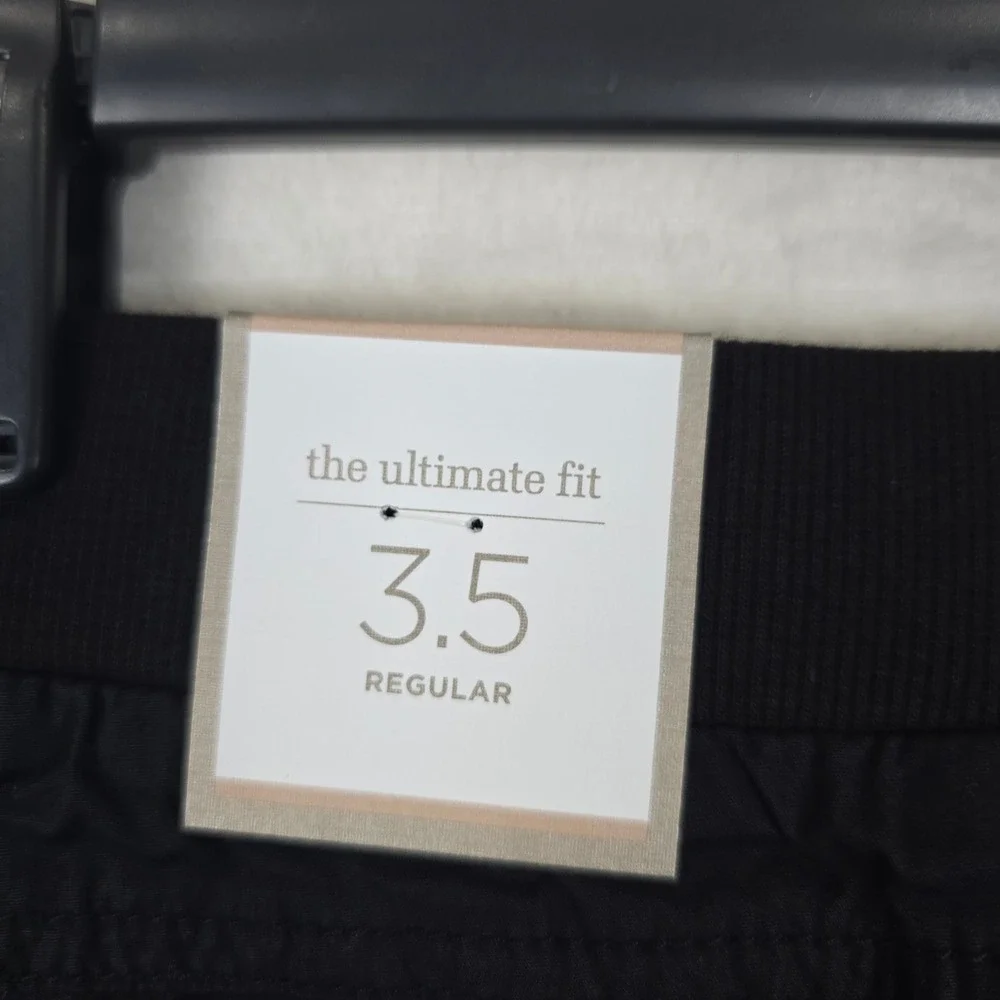 NWT Chicos Cotton Utility Pants Black The Ultimate Fit 3.5 Cargo Straight Leg