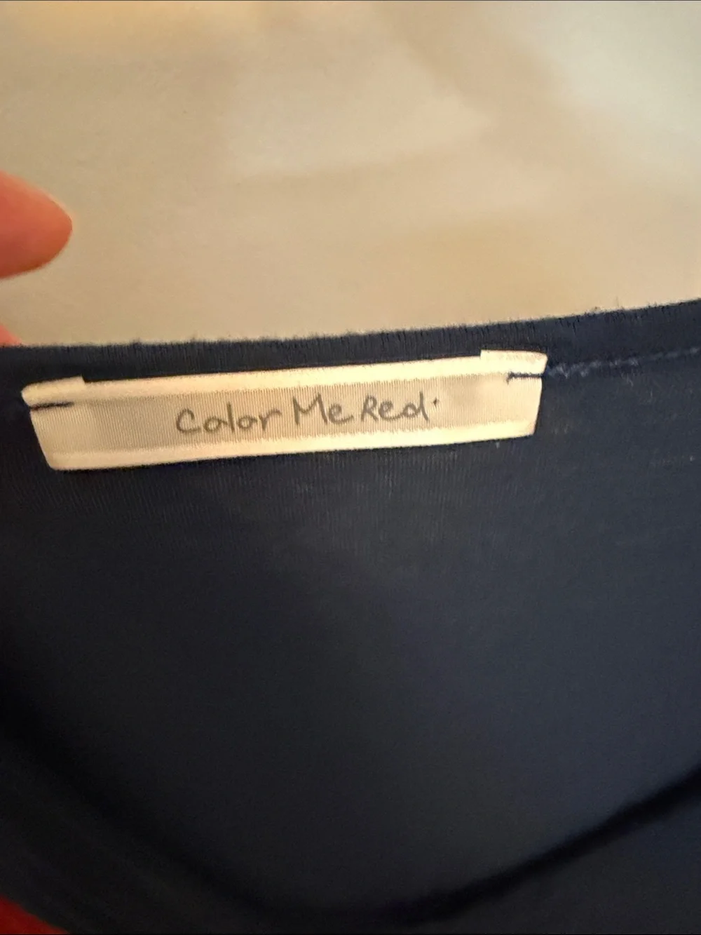 Color Me Red flattering navy