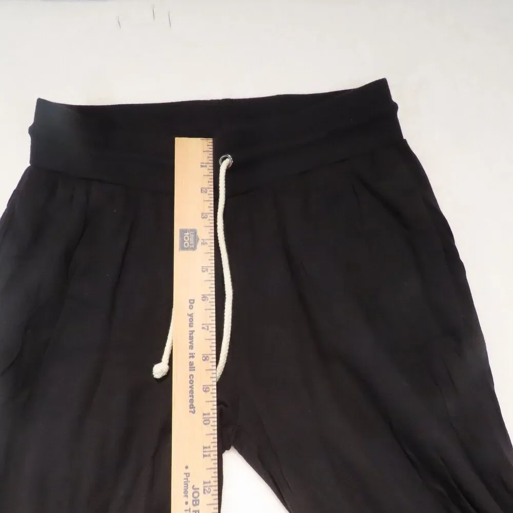 Threads 4 Thought Fleece Joggers Womens Small Black Drawstring Lounge Pants