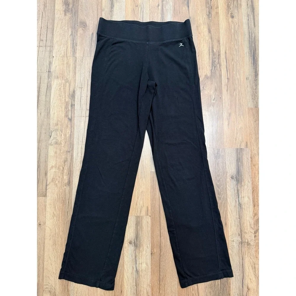 Danskin Black Leggings Women Small 4-6 Athletic Yoga‎ Stretch Pants High Rise