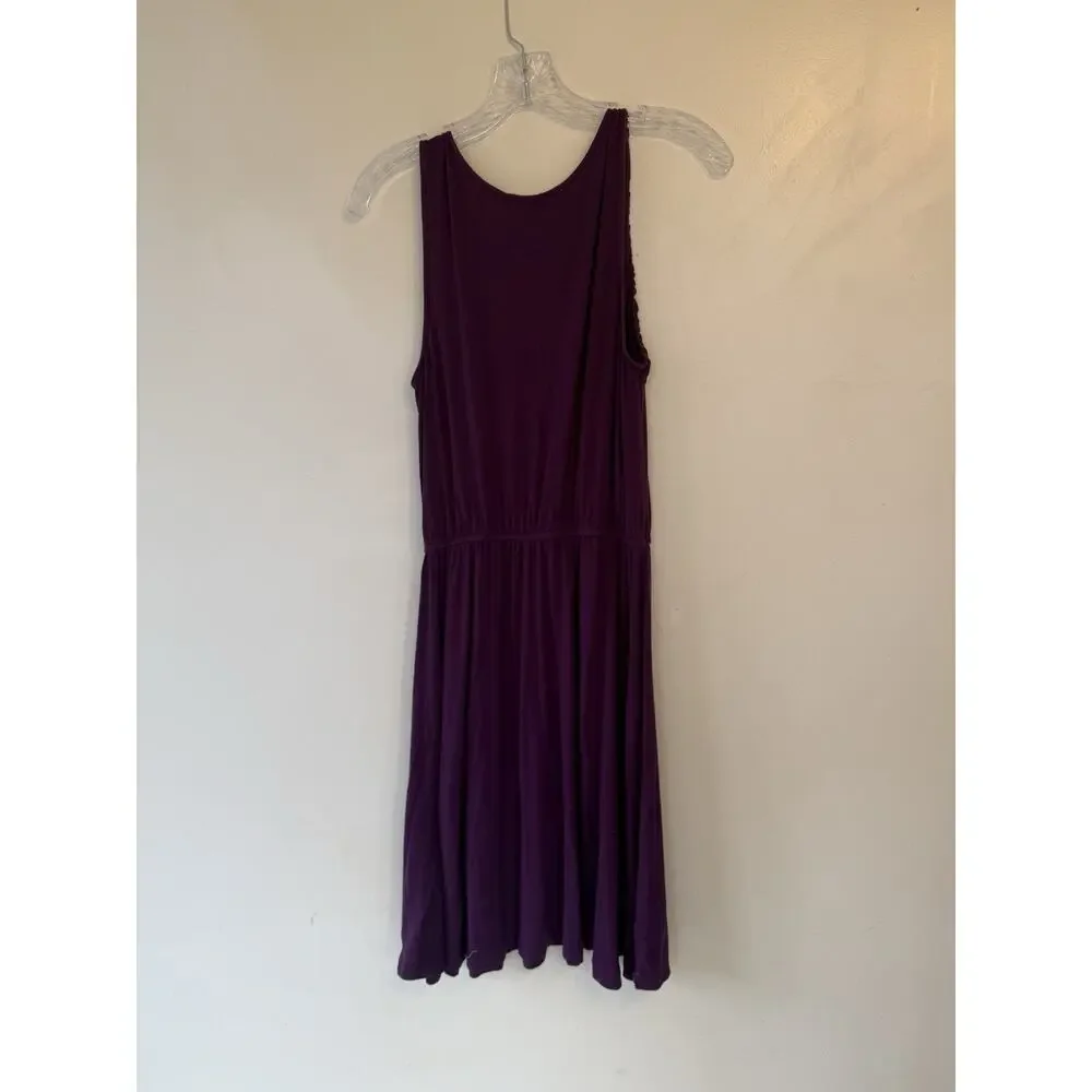 LOFT purple ruffle