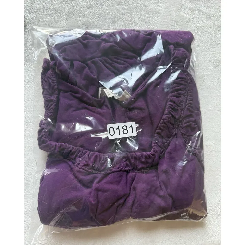 LOFT purple ruffle