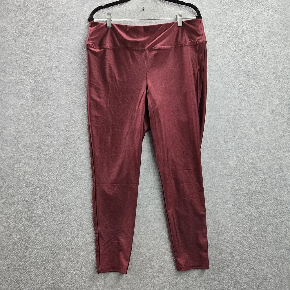 Torrid Women Activewear Pants 2 Red Nylon Spandex Legging Yoga Scrunch‎