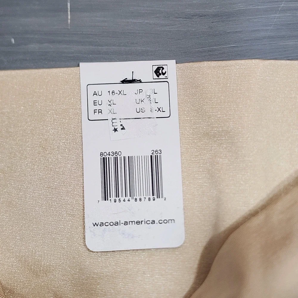 Wacoal Smooth Series Hi-Cut Briefs Beige XL Tummy Control Seamless 804360‎ NWT