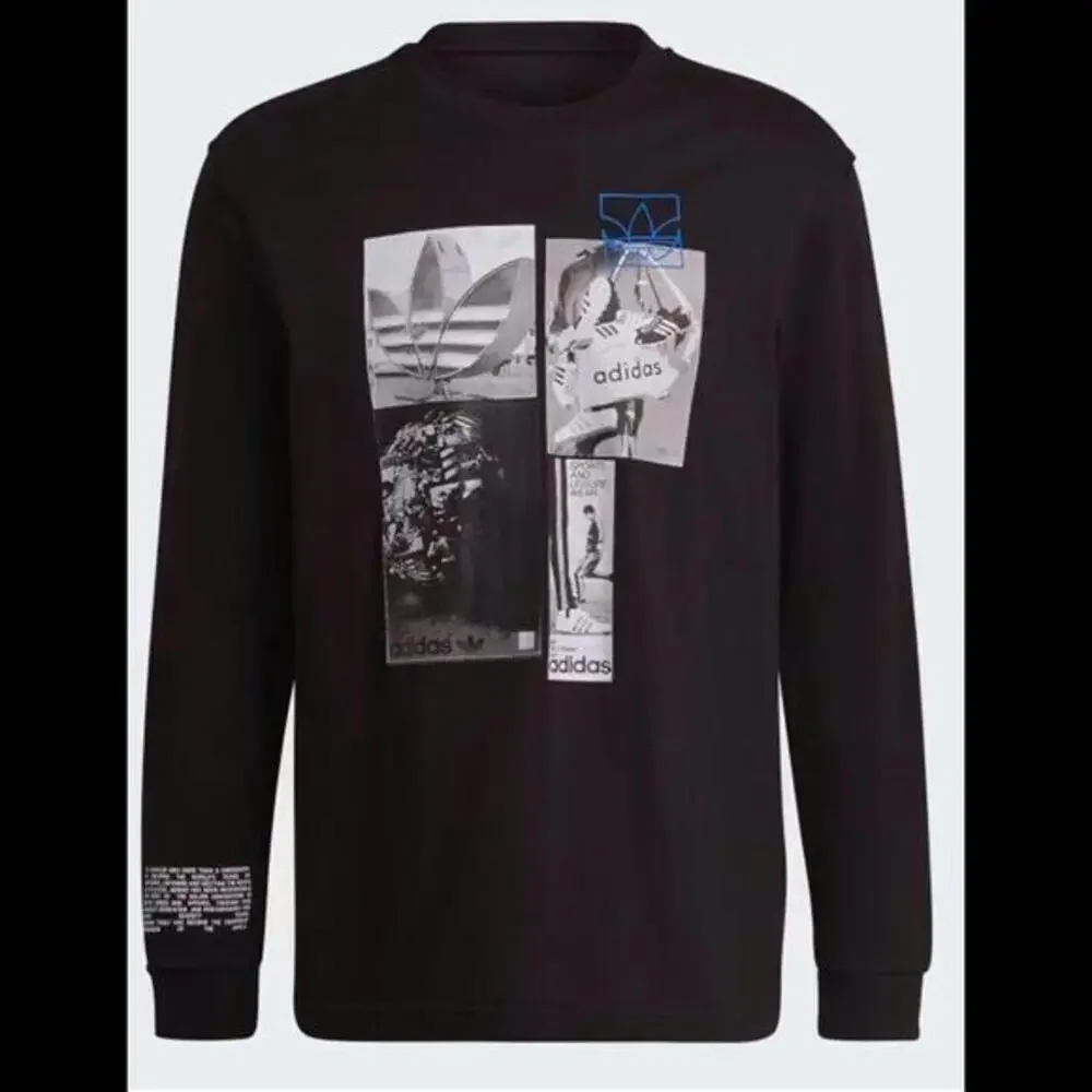 Adidas Originals‎ Common Memory Long Sleeve T-Shirt Black Men's 2XL