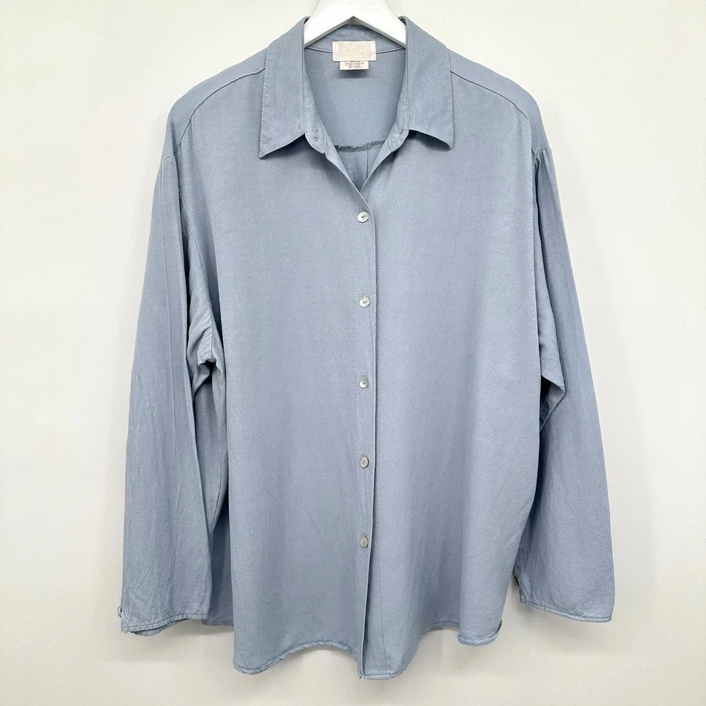 Vintage Soft Surroundings Tunic Top Shirt‎ Size XL Quiet Luxury Coastal Chic USA