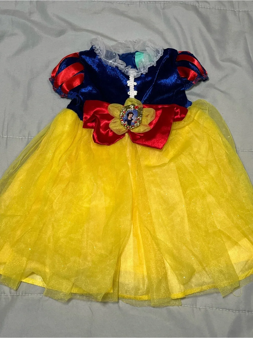Classic Snow Princess Yellow & Blue Infant Girls Costume Dress