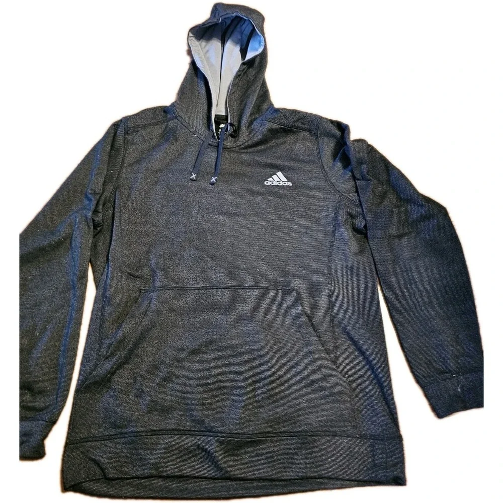 Adidas Climawarm Team Issue Hoodie Sweatshirt Men's Size L Black Drawstring‎