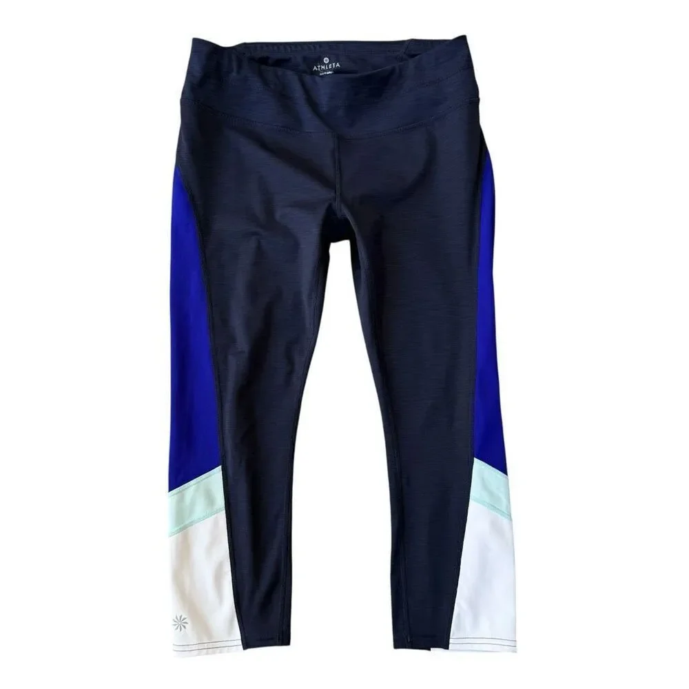 Athleta Sonar Colorblock Capri Leggings women’s size M