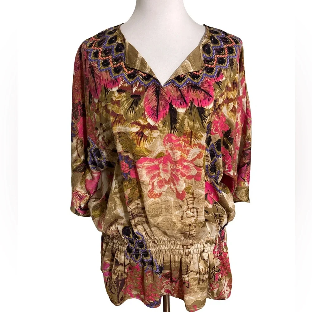 Chico's Multicolor Floral Blouse