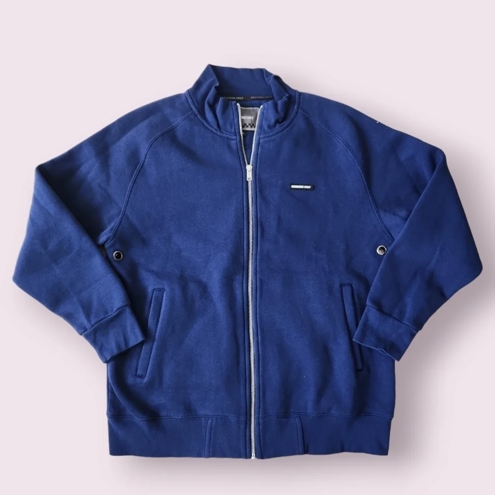 Members Only | EUC Blue Basic Fleece Full Zip Jacket Size Men's L‎