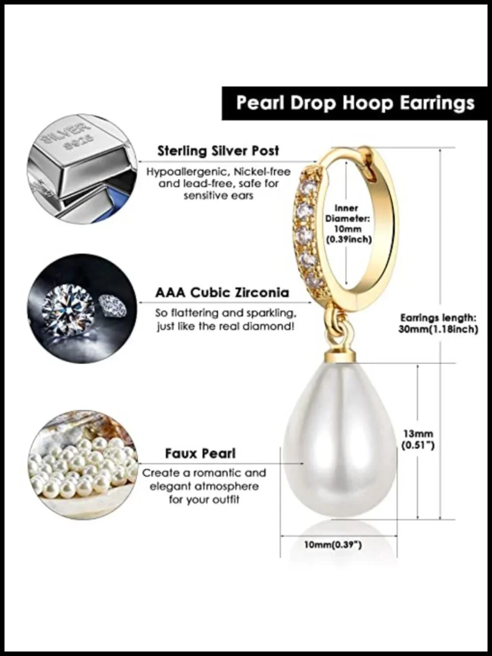 N/A faux teardrop