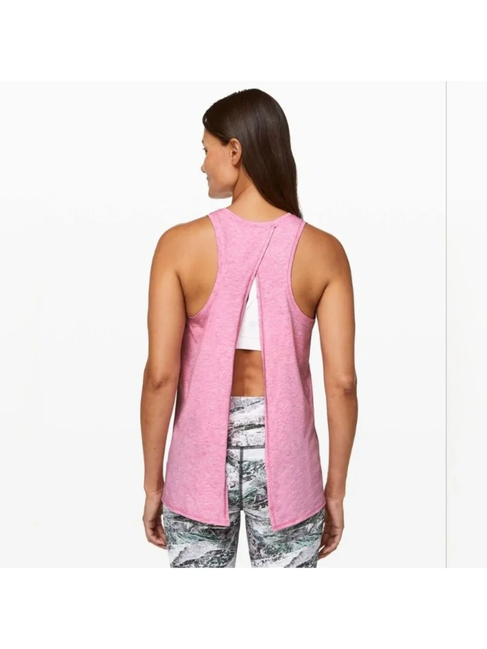 Lululemon All Tied Up Tank Heathered Vintage Pink