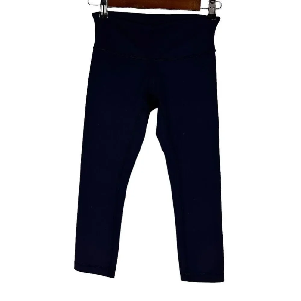 Lululemon Dark Blue Crop size 4