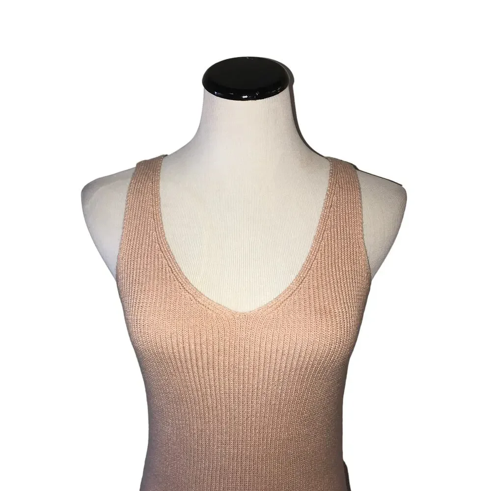 Elizabeth And James Pink Sweater Tank Top