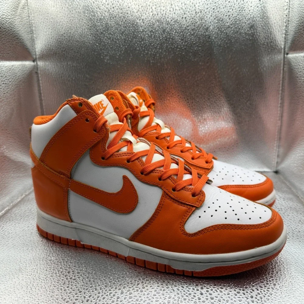 Size 8 Nike Dunk 2021 High Syracuse Orange Womens Athletic Sneakers DD1869-100‎