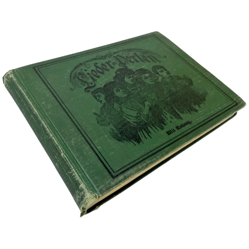 Antique‎ German Lieder Perlen Songbook Music Score Book Green Cover 1904