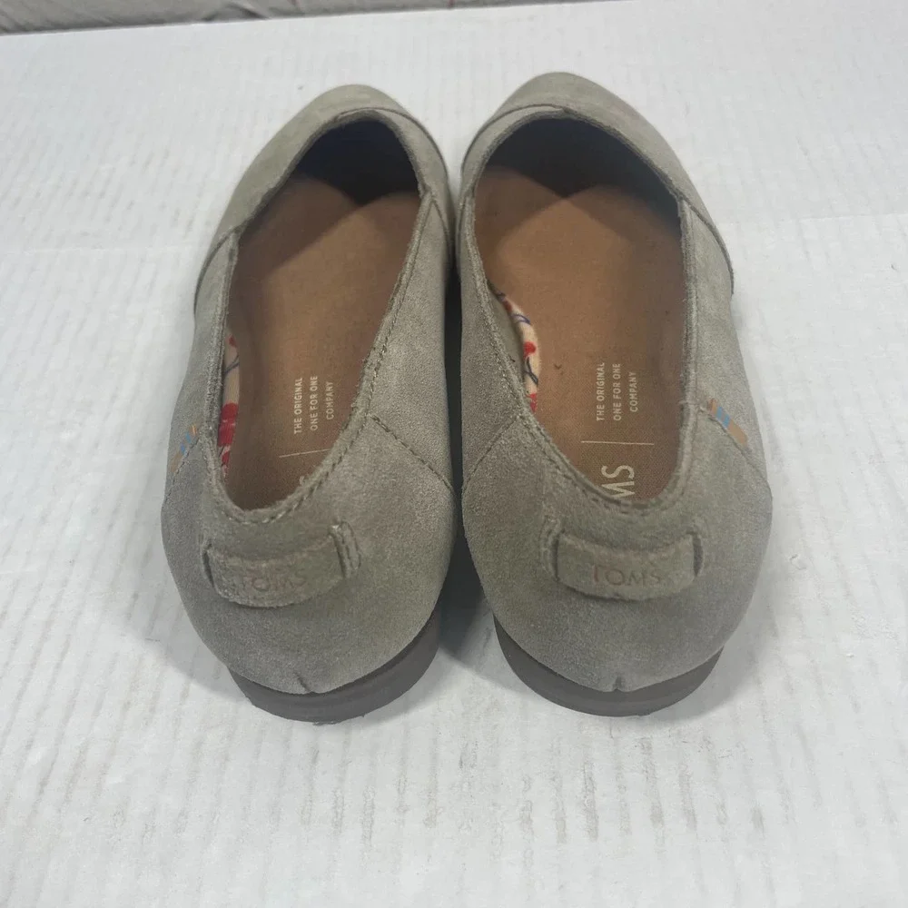 Toms taupe flats size