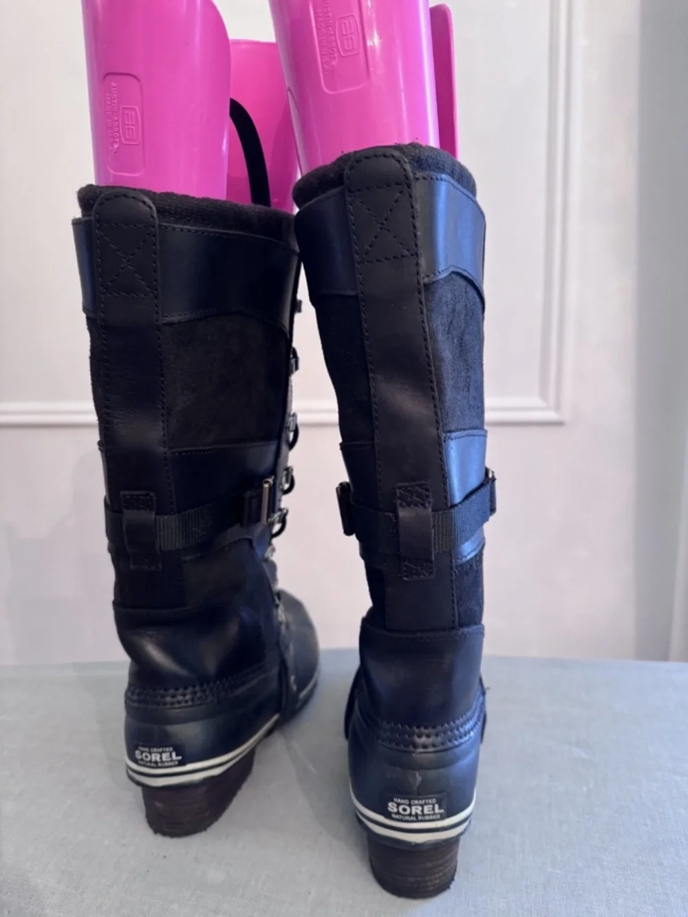 Sorel Conquest Carly Boots NWT Black Lace Up Waterproof US 7.5 Discontinued