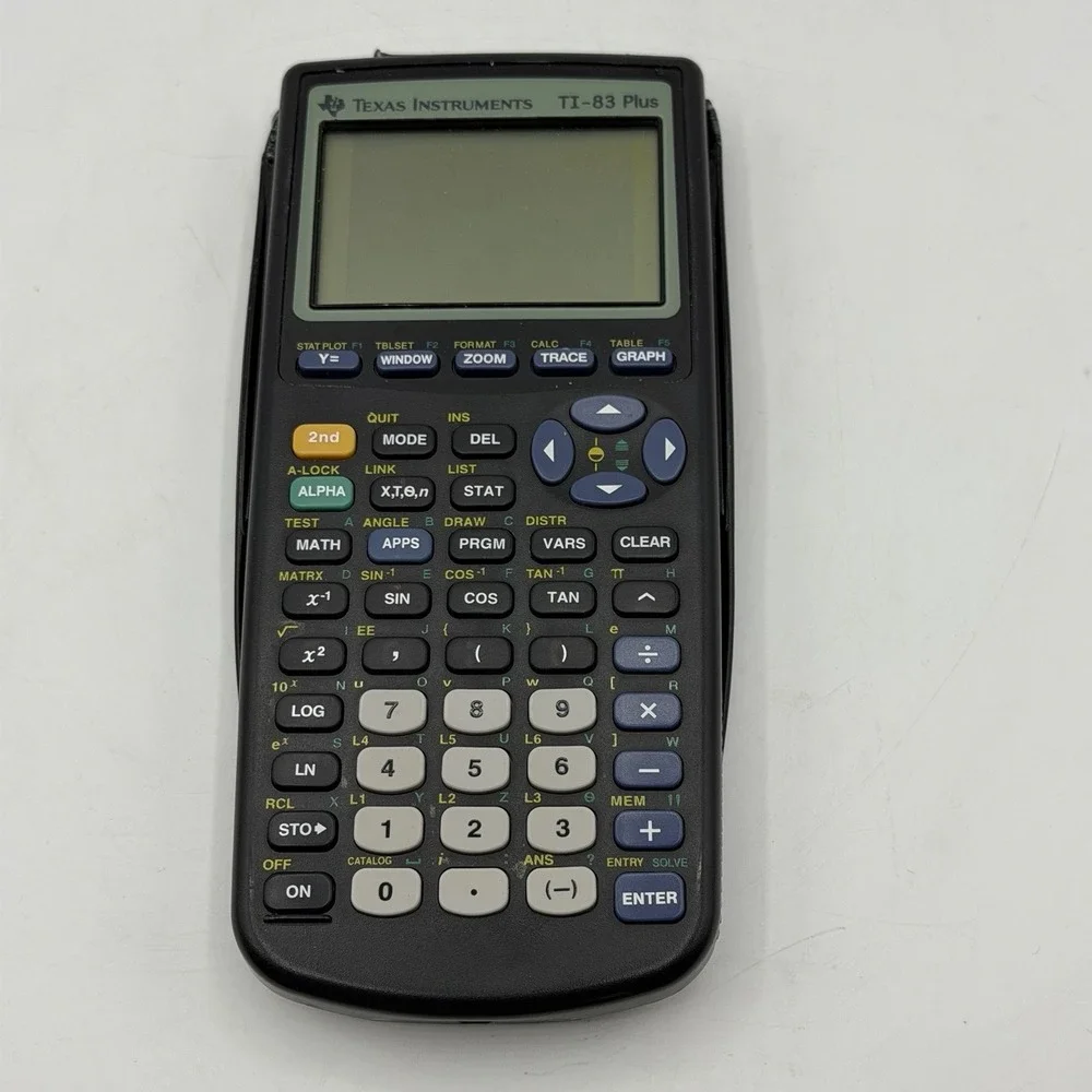 TEXAS INSTRUMENTS‎ TI-83 PLUS GRAPHING CALCULATOR BLACK TESTED SLIDE COVER READ