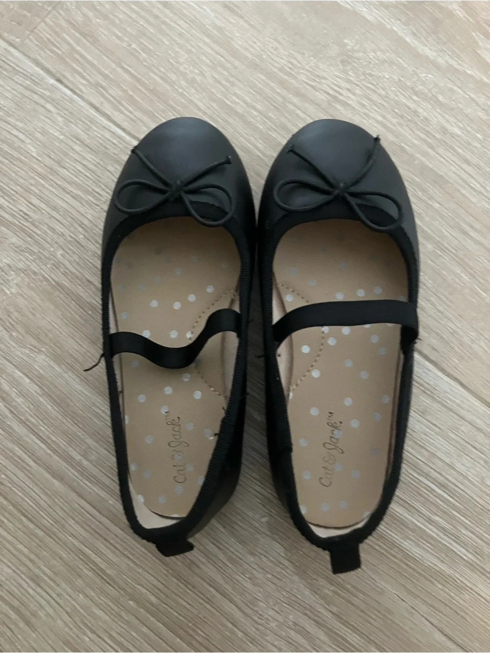 Cat & Jack Black Girls' Mary Jane Ballet Flats with Bow