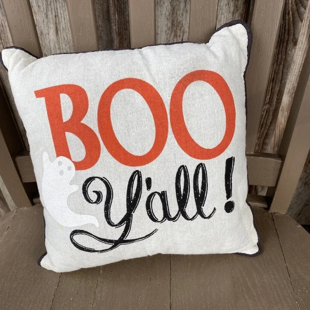 Stratford Home Throw Pillow Cream Good Boo Yall Ghost Halloween Decor