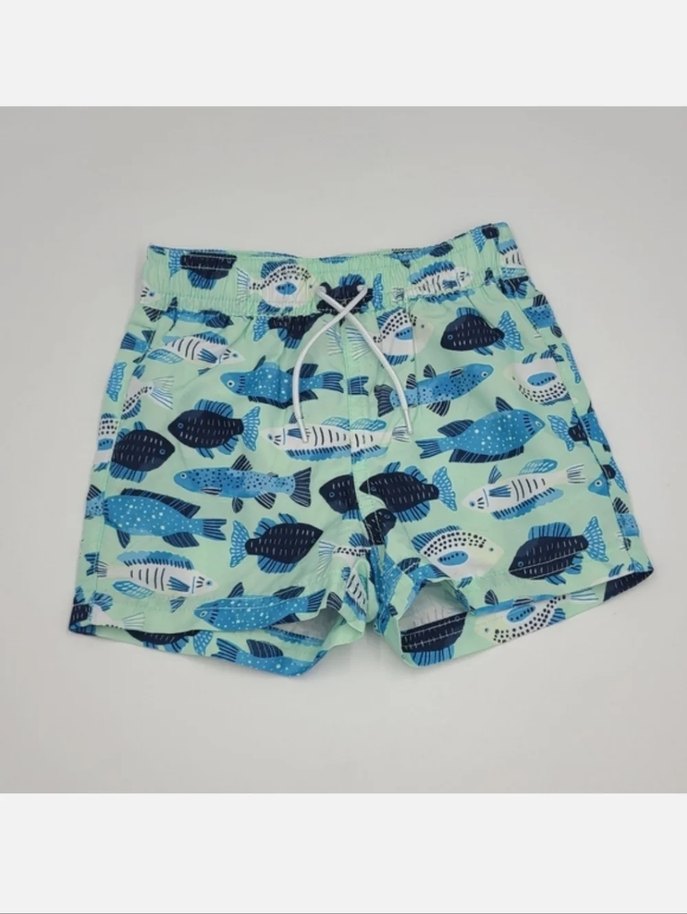 Janie and Jack baby boy fish print swim trunks size 3-6 months