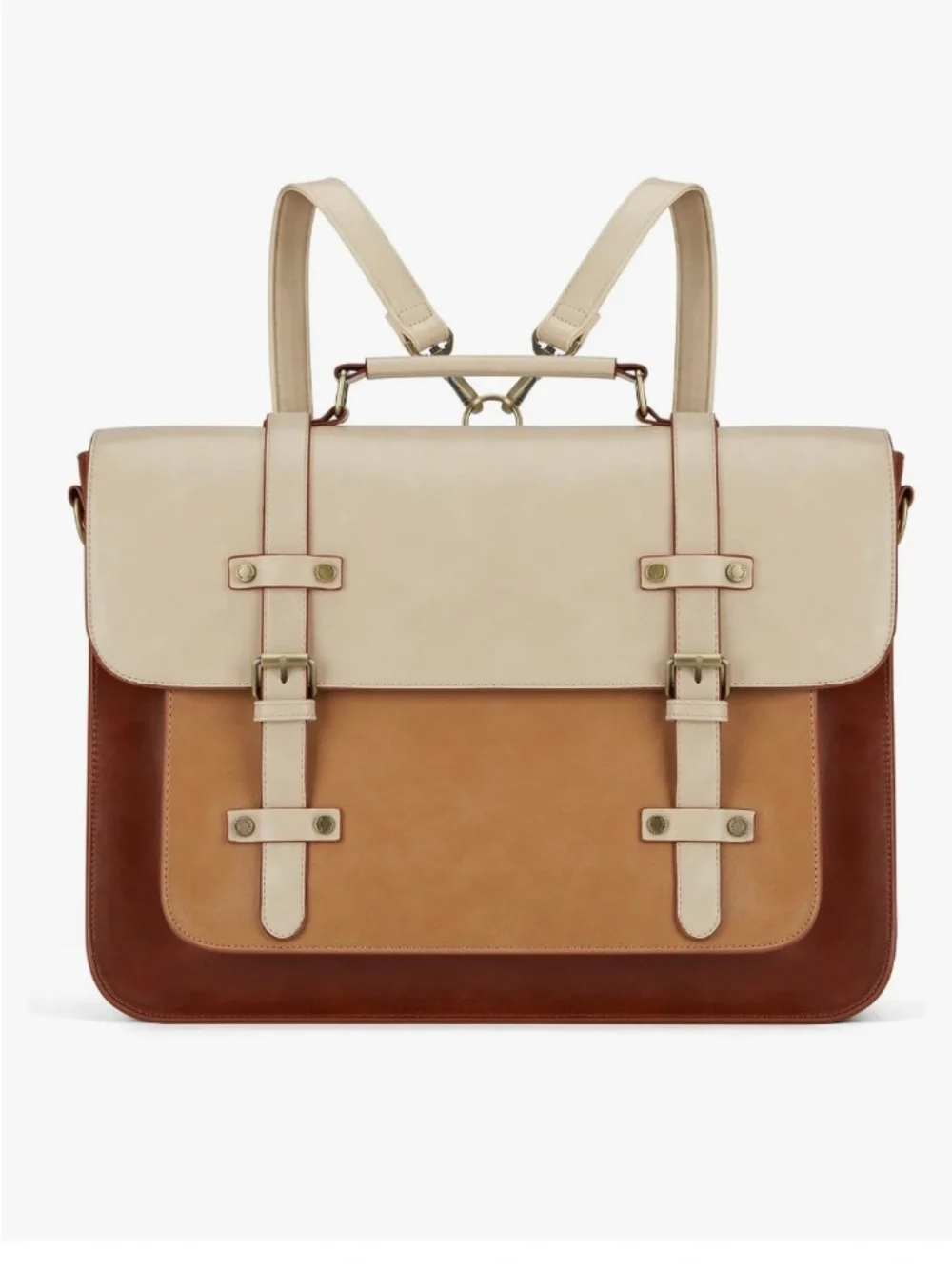 Ecosusi | Vegan Leather Briefcase/Backpack Laptop Bag
