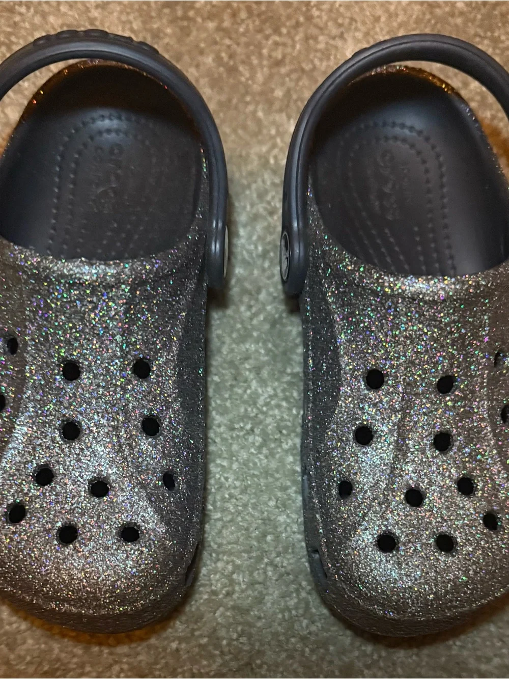 CROCS sparkling silver