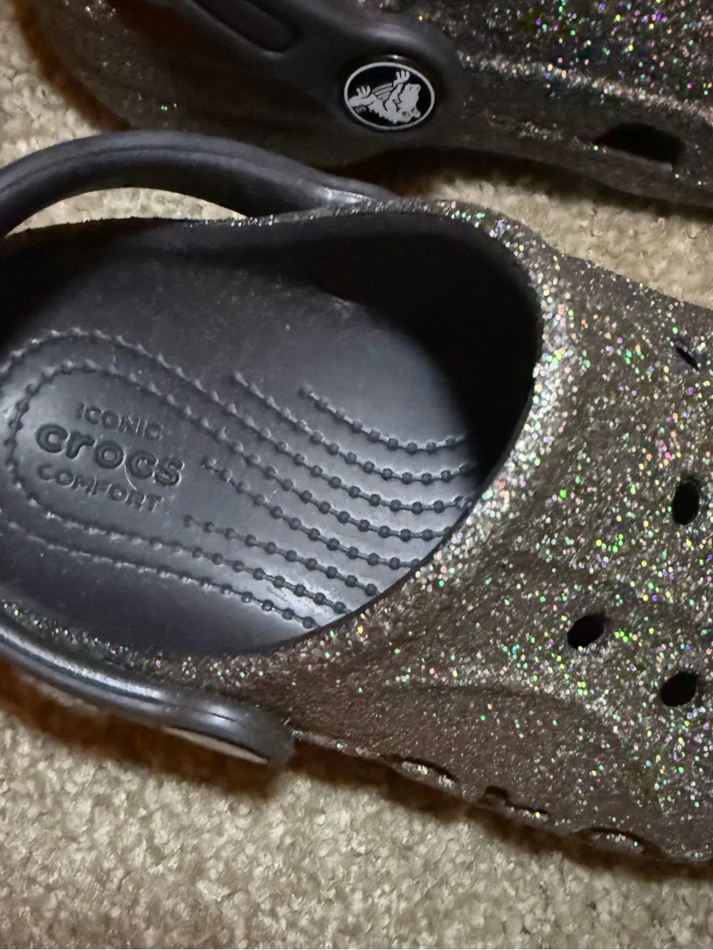 CROCS sparkling silver