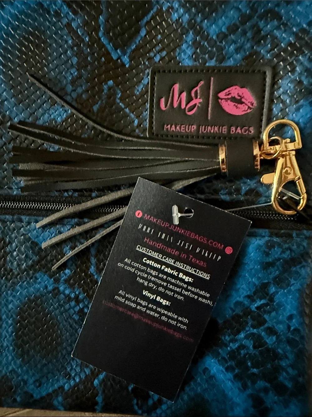 MJ Makeup Junkie Bags cosmetic print