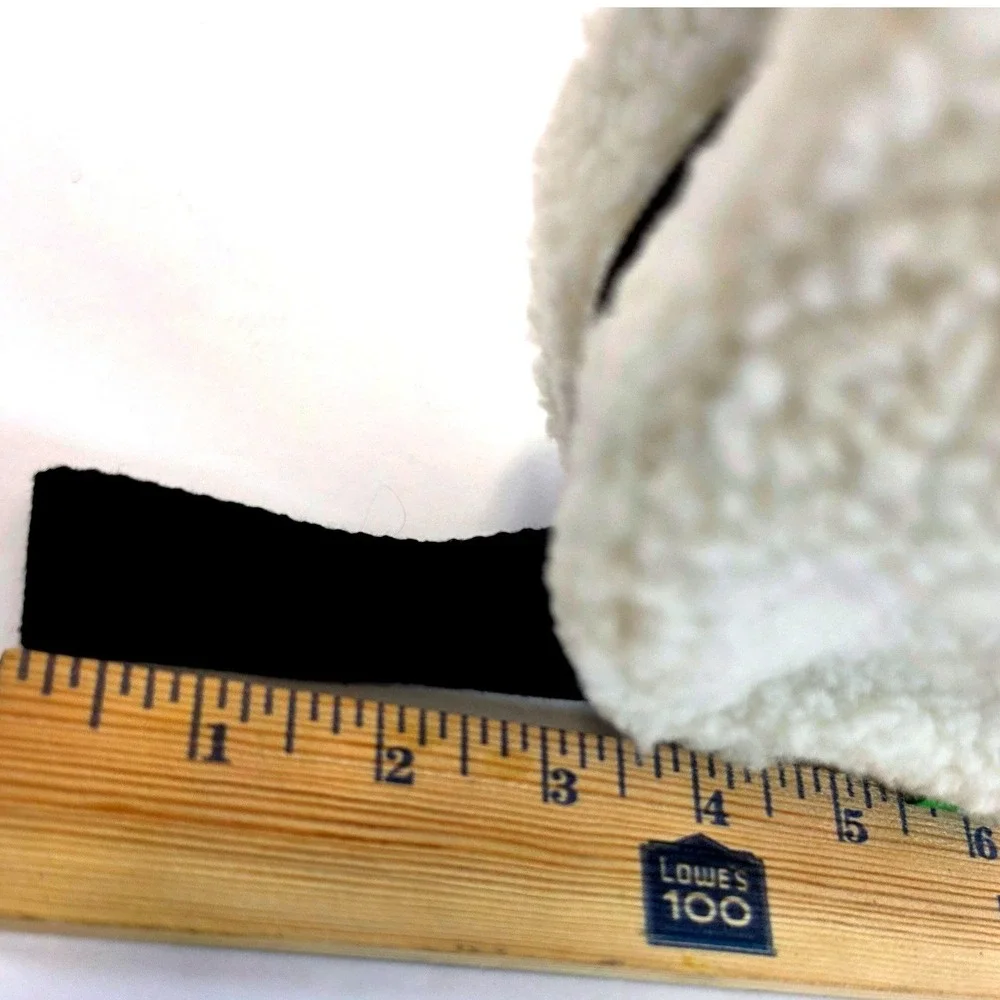 Kate Spade New York Sherpa Cream Fleece Cosmetic Bag Pouch Womens Small
