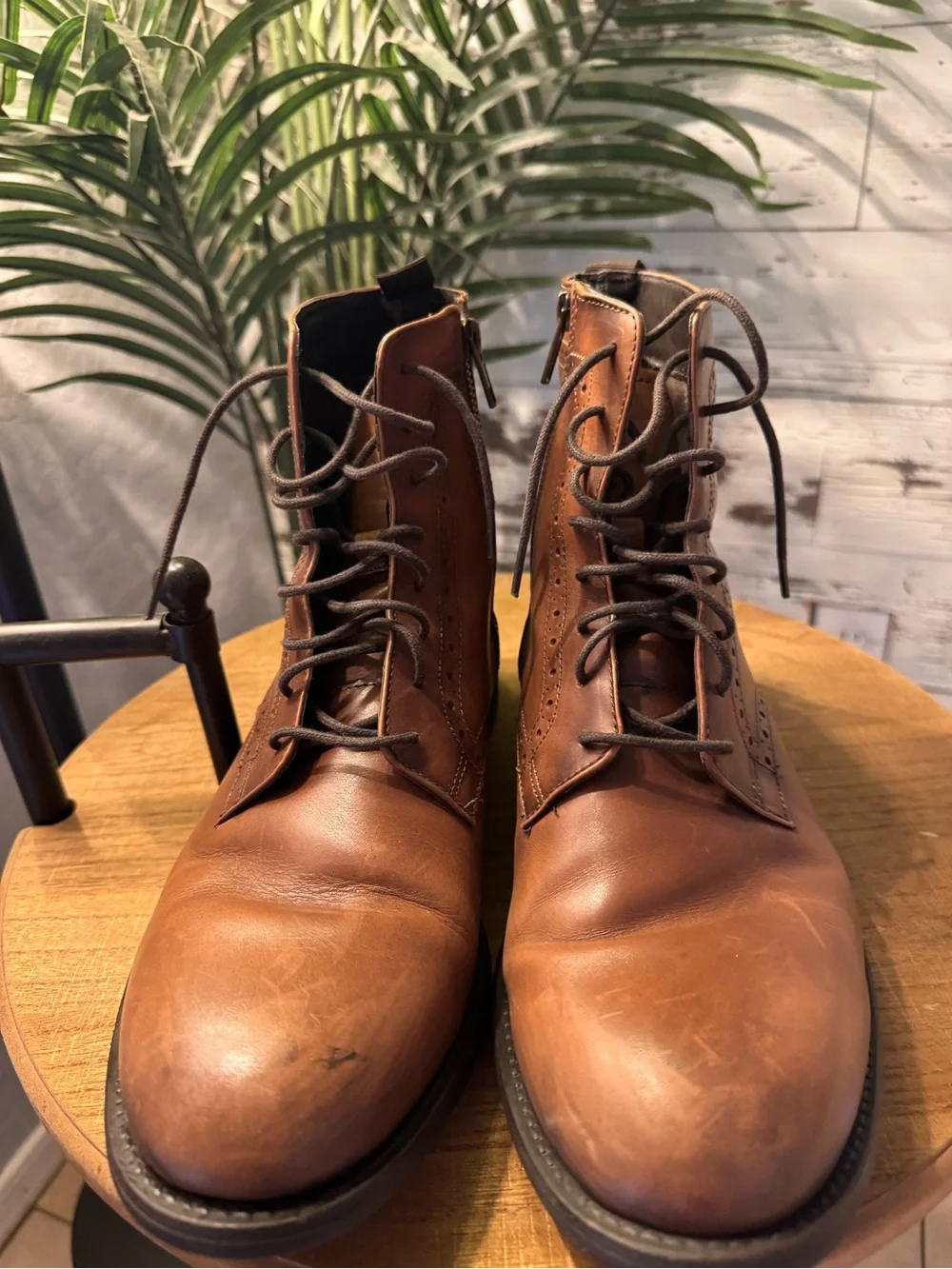 Zara tan leather