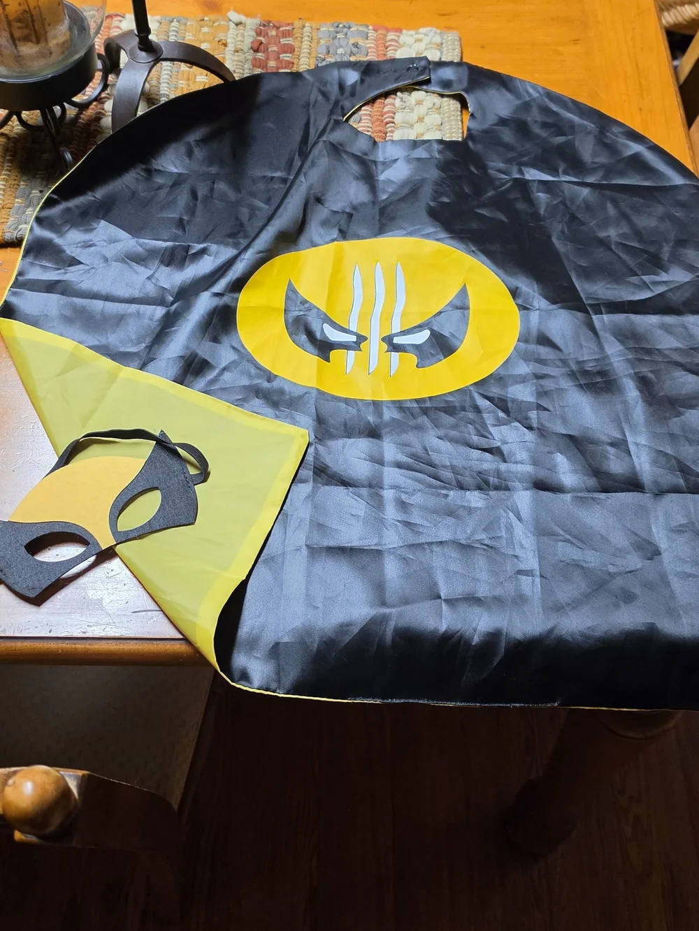 Marvel Kids Black and Yellow Wolverine Superhero Cape with Mask