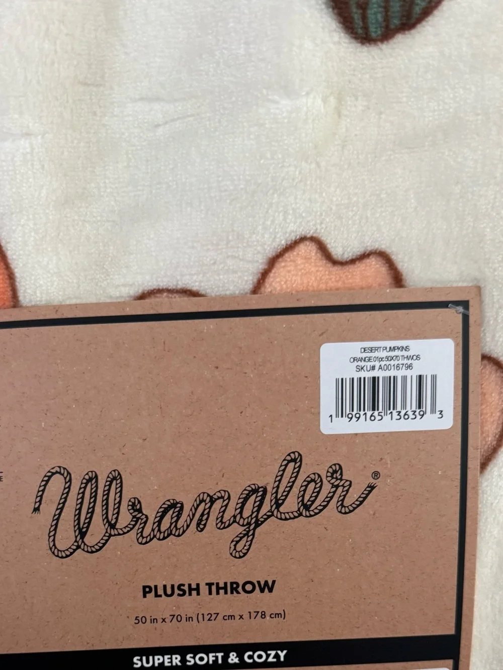 Wrangler plush throw