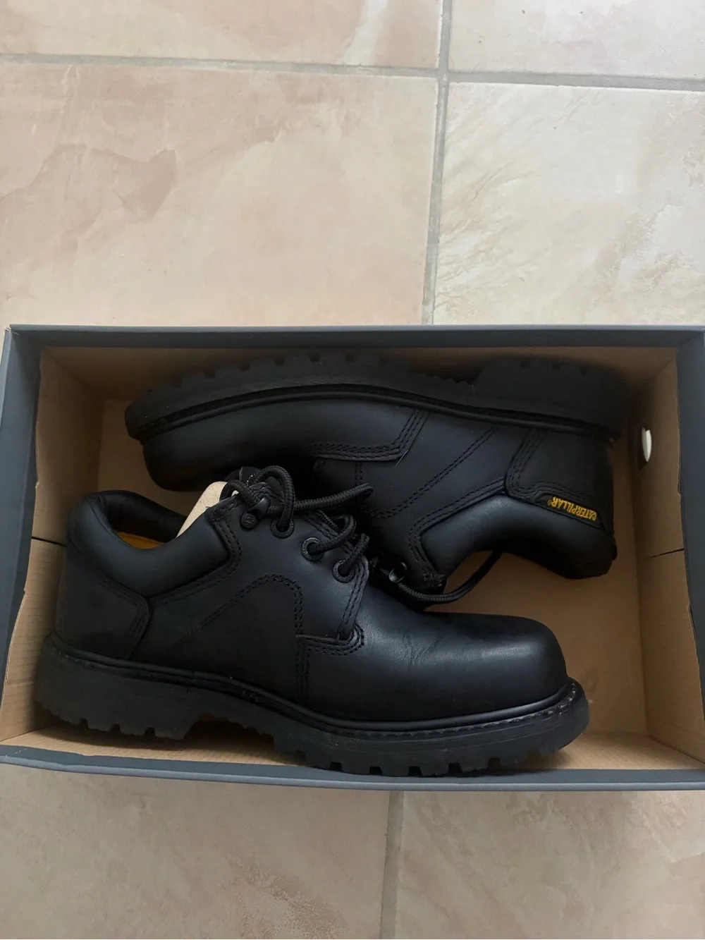 Ecco Black Leather Work Oxford Shoes for Men
