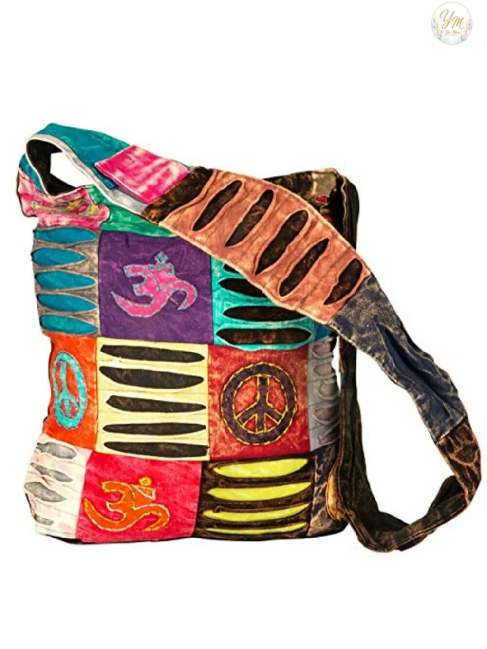 Handmade Boho Patchwork Cotton Sling Crossbody Hobo Bag