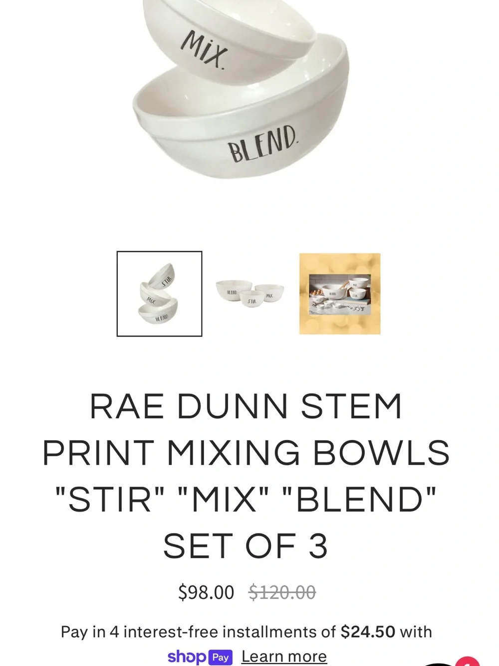 Rae Dunn three nesting