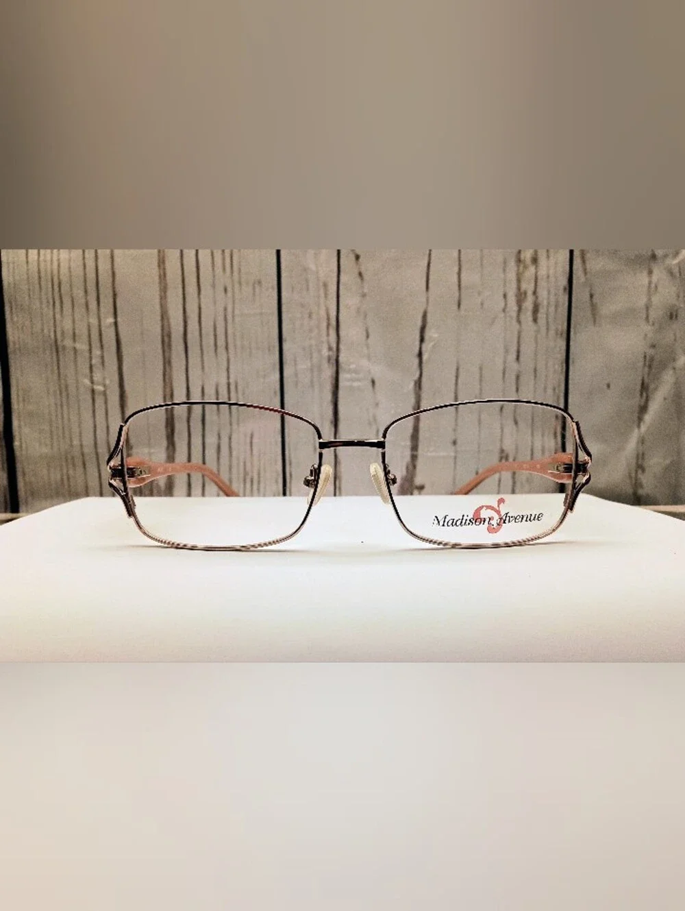 NEW Womens Rx'able Eyeglass Frame, Madison Avenue, Shiny Blush Glasses 52-16-135