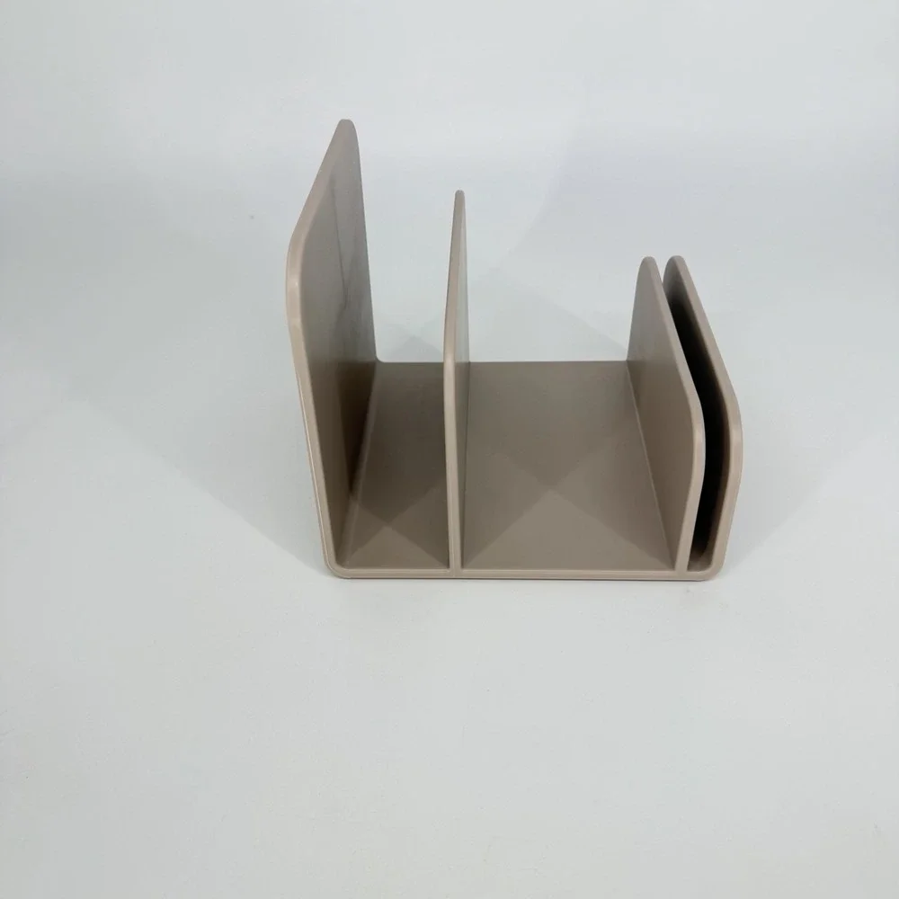 Caraway Magnetic Lid Organizer 3-Slot Cookware Storage Rack Beige Tan