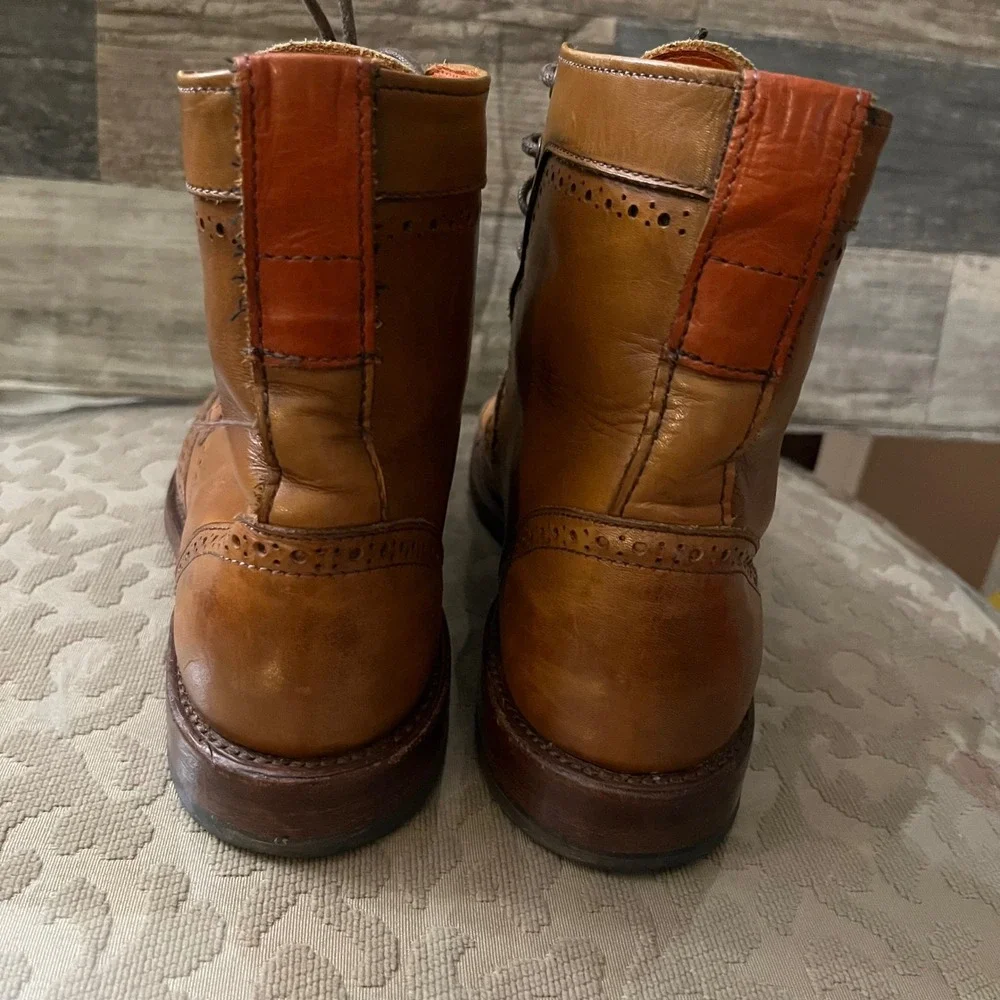 Allen Edmonds orange boots