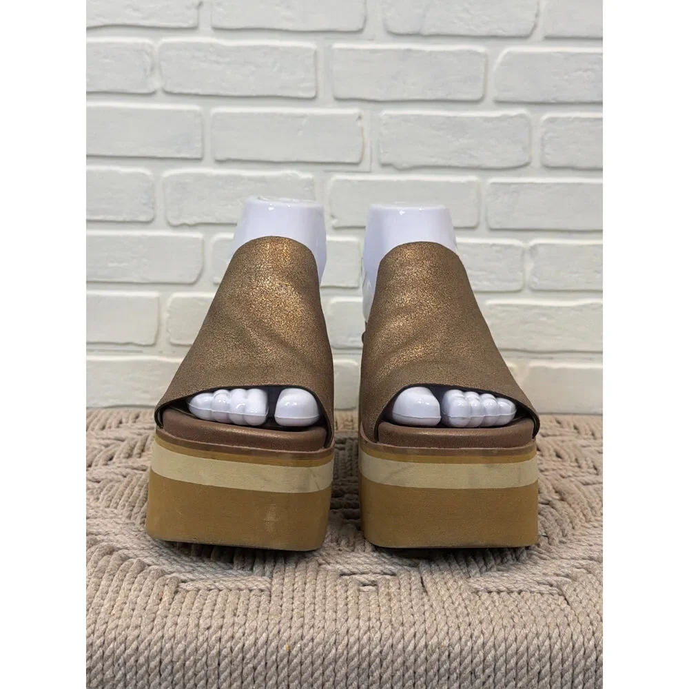 Naked Feet metallic bronze