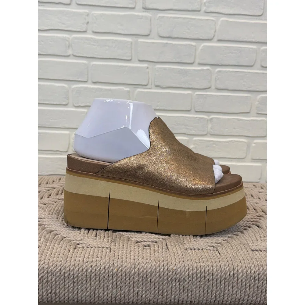 Naked Feet metallic bronze