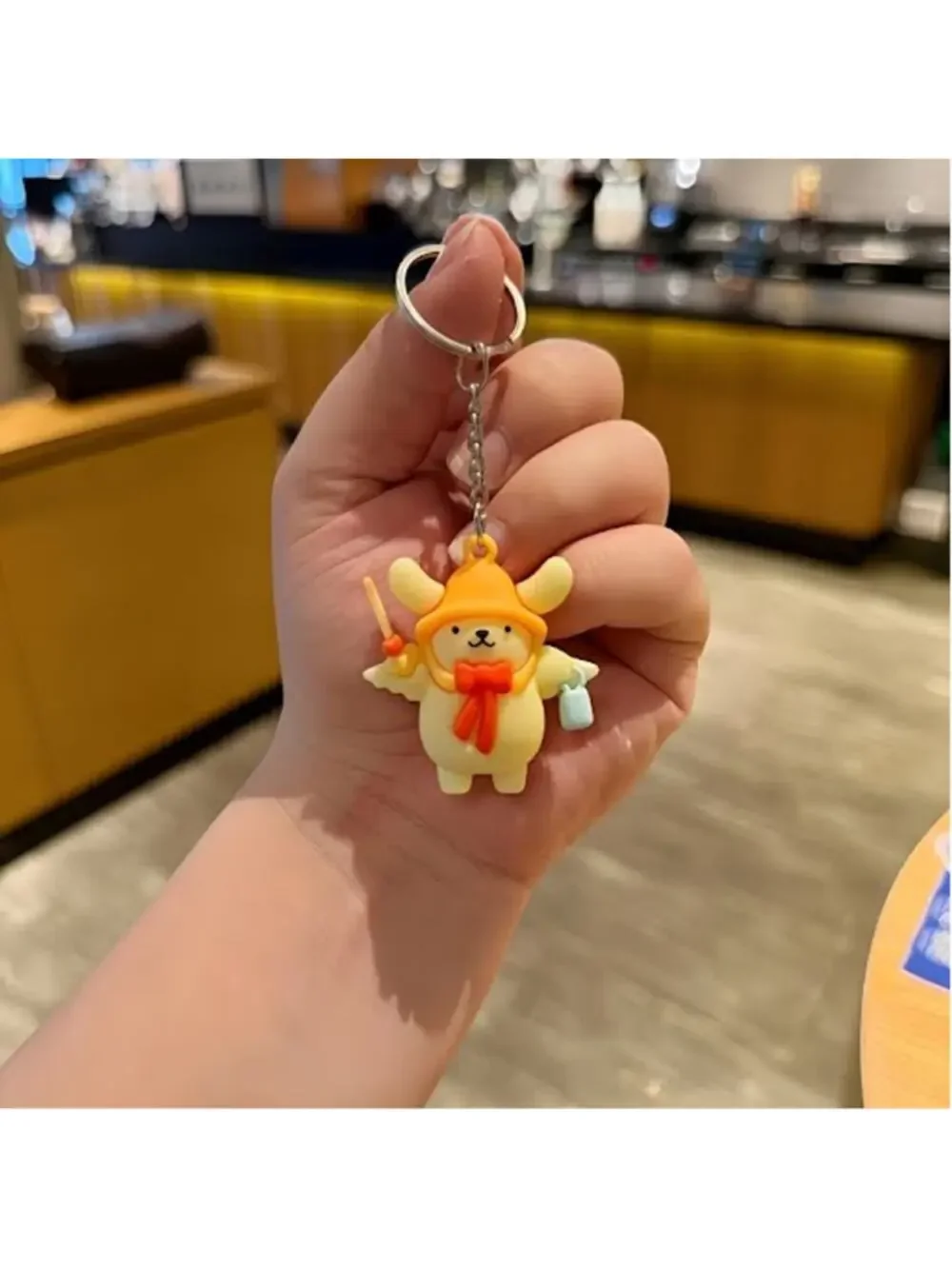 #POM-1171 Pompom PVC Keychain
