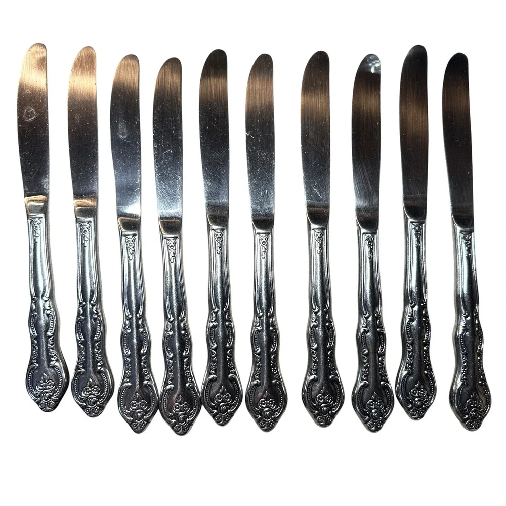 International Silver Co Verona‎ Dinner Butter Knives Set-10 stainless Steel