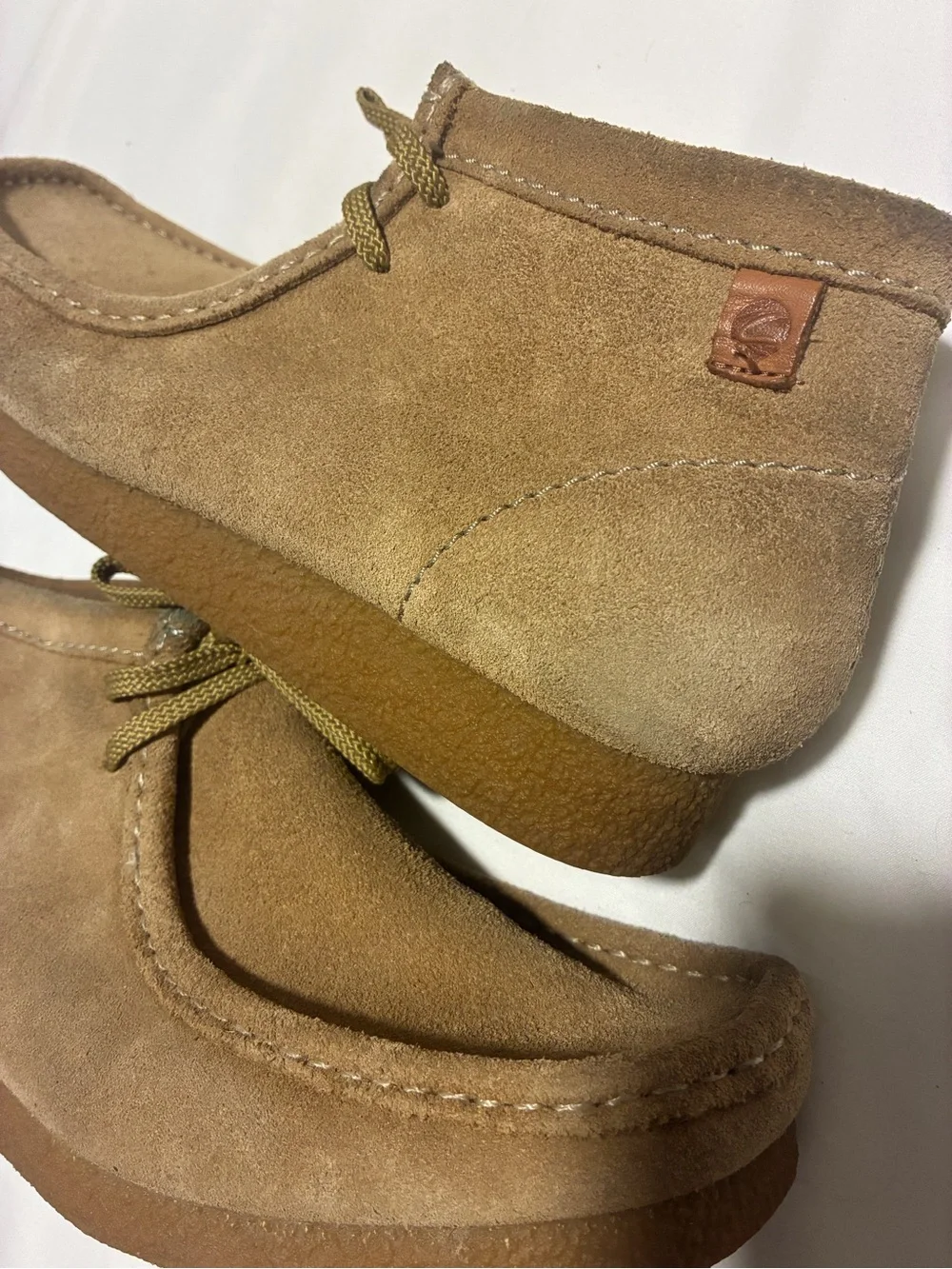 Men's Suede Clarks Boots - Tan Brown Suede Loafers