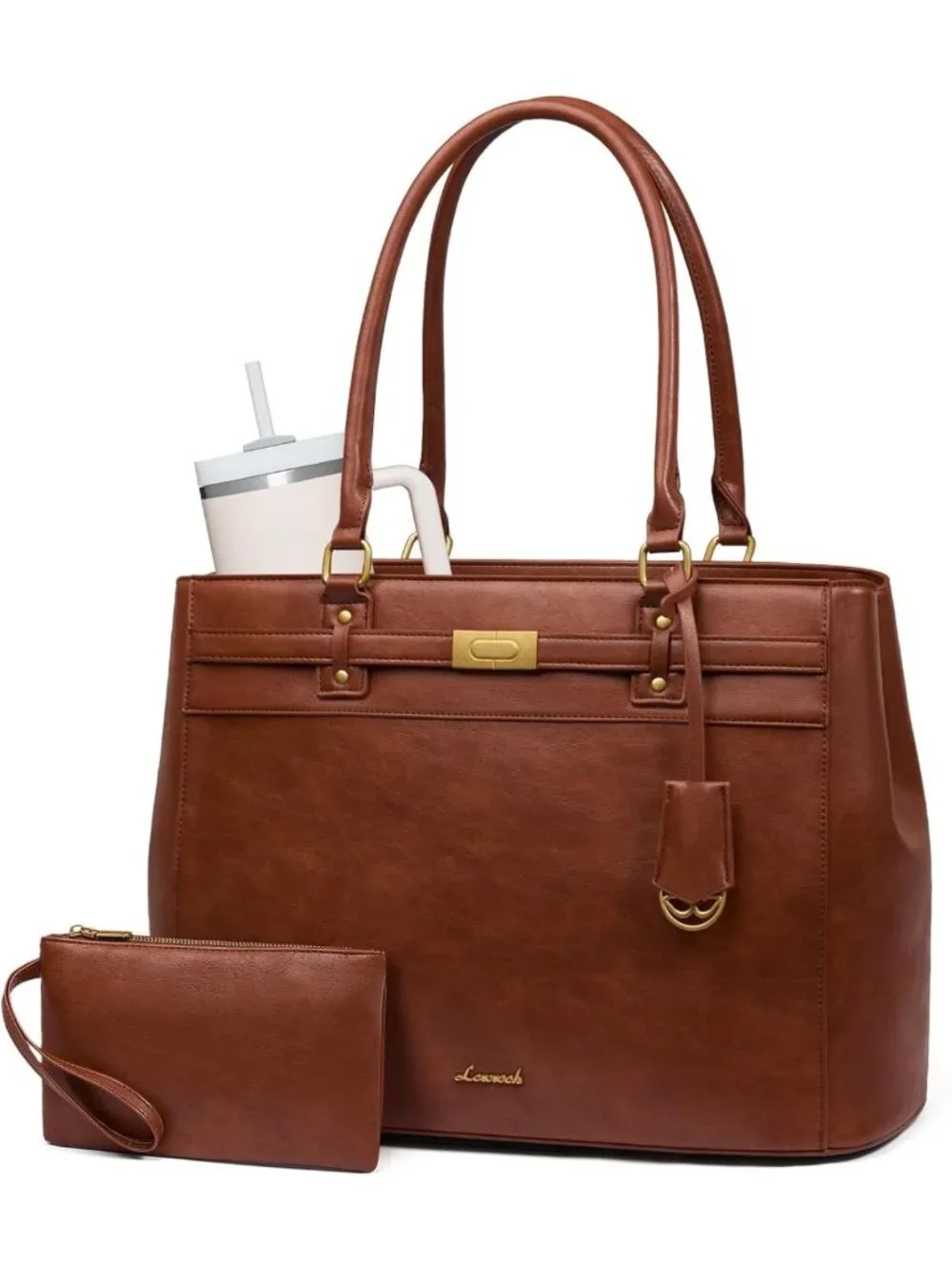 Stylish Waterproof Laptop Tote Bag for Women, 15.6
