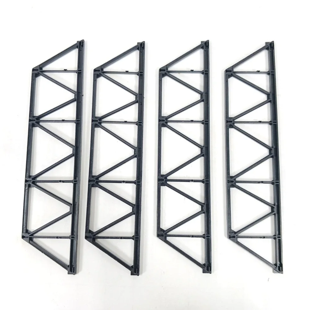 Lot of 4 Black Plastic Model Train Truss Bridge Side Rails 9 Inch Scenery Parts