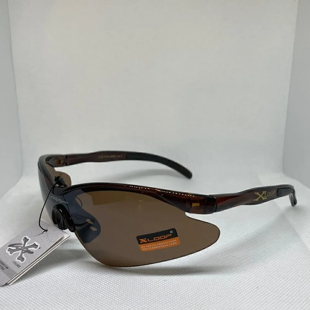 X-Loop Mens Semi Rimless Sunglasses