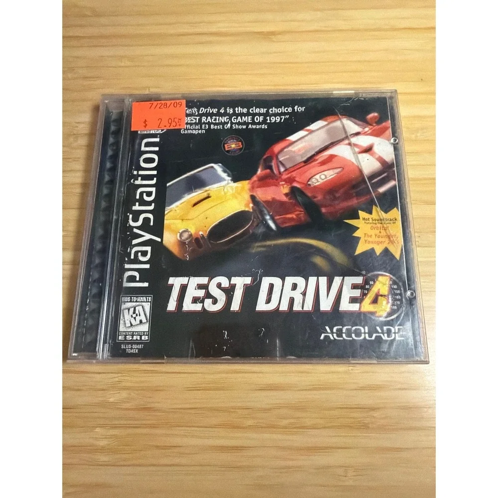 Test Drive 4 PS1 PlayStation Complete Untested Water Damage Crack Case‎